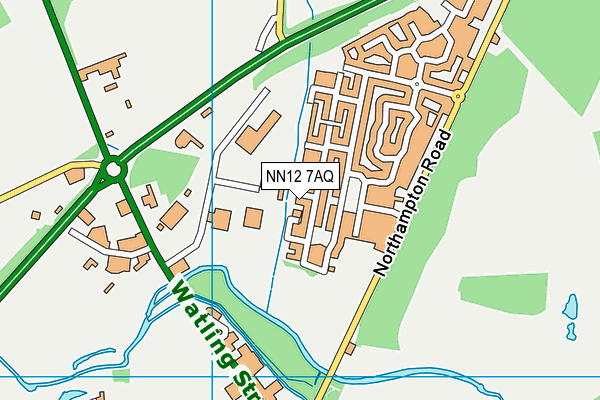 NN12 7AQ map - OS VectorMap District (Ordnance Survey)