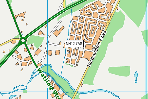 NN12 7AS map - OS VectorMap District (Ordnance Survey)