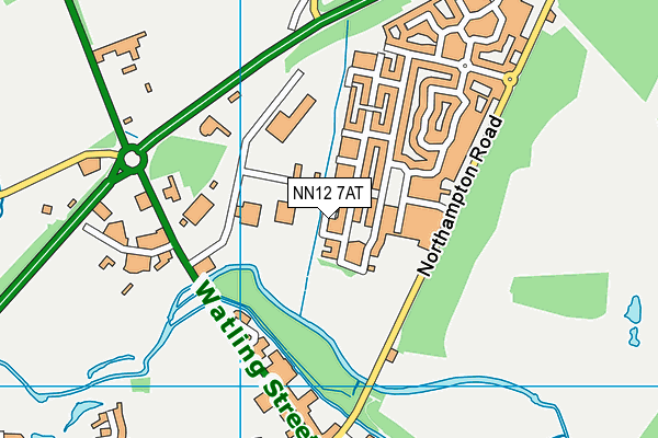 NN12 7AT map - OS VectorMap District (Ordnance Survey)