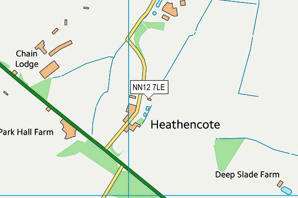 NN12 7LE map - OS VectorMap District (Ordnance Survey)