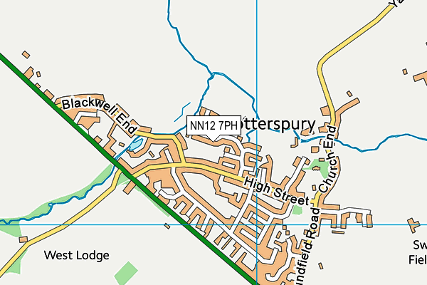 NN12 7PH map - OS VectorMap District (Ordnance Survey)