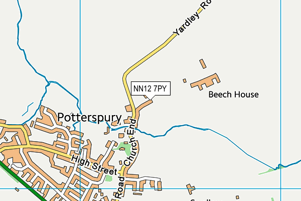 NN12 7PY map - OS VectorMap District (Ordnance Survey)