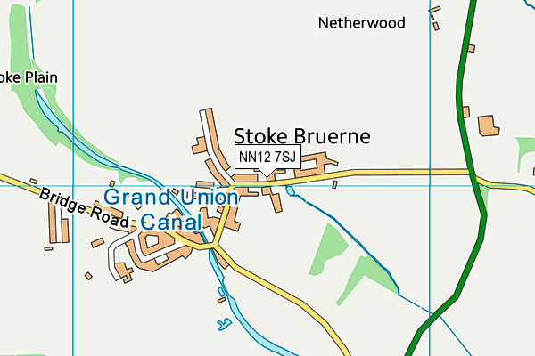 Spencer Bruerne Cricket Club map (NN12 7SJ) - OS VectorMap District (Ordnance Survey)