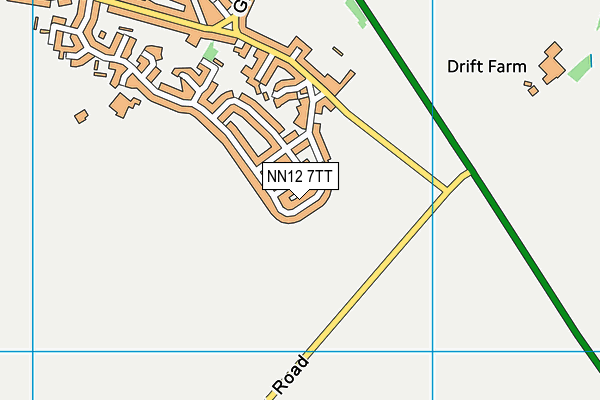 NN12 7TT map - OS VectorMap District (Ordnance Survey)