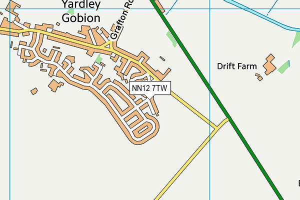 NN12 7TW map - OS VectorMap District (Ordnance Survey)