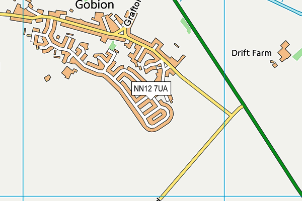 NN12 7UA map - OS VectorMap District (Ordnance Survey)