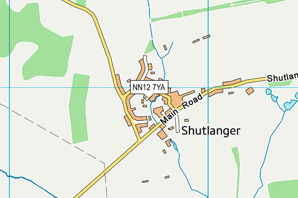 NN12 7YA map - OS VectorMap District (Ordnance Survey)