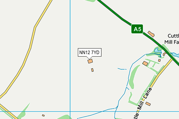 NN12 7YD map - OS VectorMap District (Ordnance Survey)