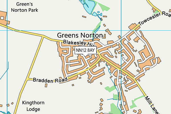 NN12 8AY map - OS VectorMap District (Ordnance Survey)