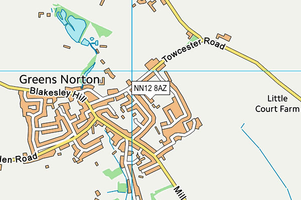 NN12 8AZ map - OS VectorMap District (Ordnance Survey)