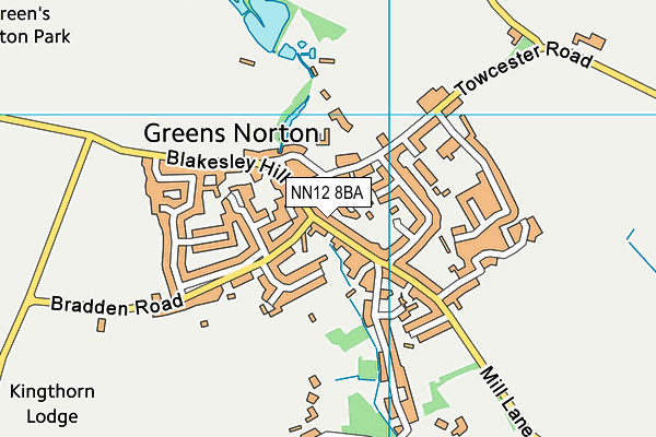 NN12 8BA map - OS VectorMap District (Ordnance Survey)