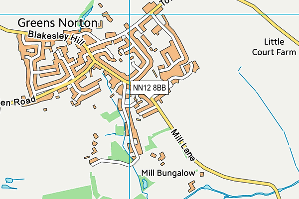 NN12 8BB map - OS VectorMap District (Ordnance Survey)