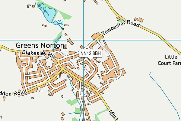 NN12 8BH map - OS VectorMap District (Ordnance Survey)