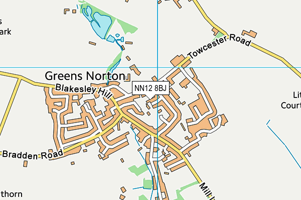NN12 8BJ map - OS VectorMap District (Ordnance Survey)