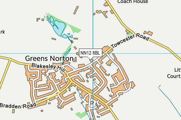 Greens Norton Recreation Ground map (NN12 8BL) - OS VectorMap District (Ordnance Survey)