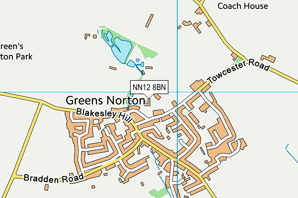 NN12 8BN map - OS VectorMap District (Ordnance Survey)