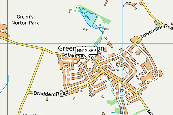 NN12 8BP map - OS VectorMap District (Ordnance Survey)