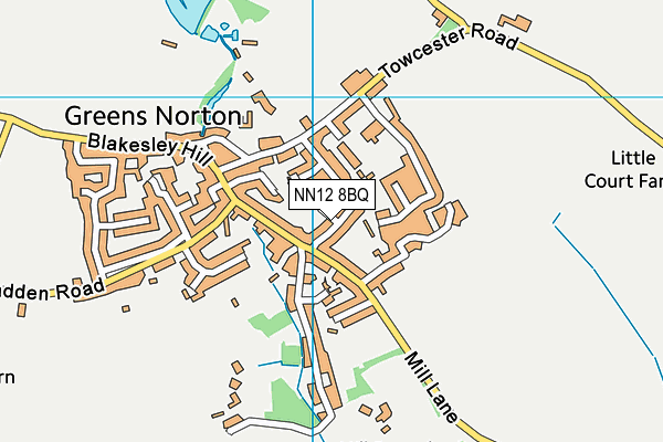 NN12 8BQ map - OS VectorMap District (Ordnance Survey)