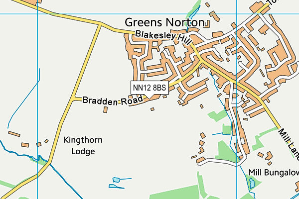 NN12 8BS map - OS VectorMap District (Ordnance Survey)