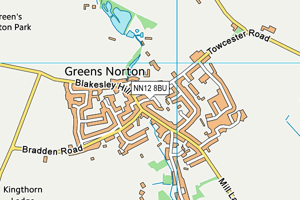 NN12 8BU map - OS VectorMap District (Ordnance Survey)