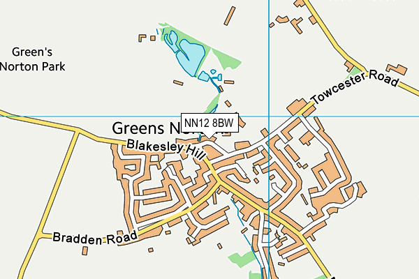 NN12 8BW map - OS VectorMap District (Ordnance Survey)