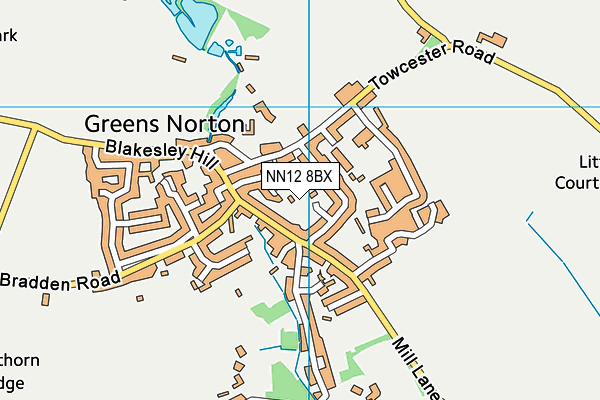 NN12 8BX map - OS VectorMap District (Ordnance Survey)