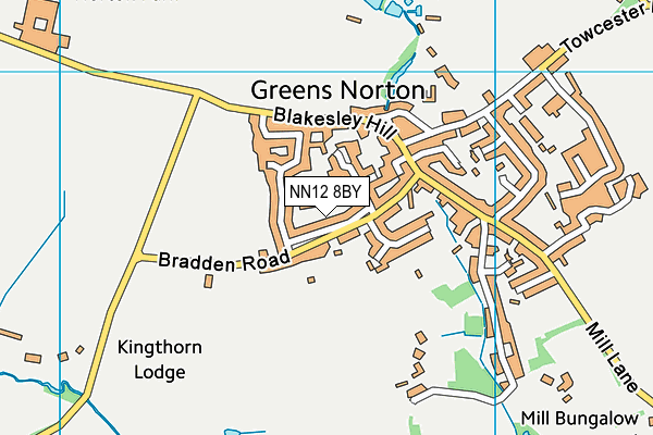 NN12 8BY map - OS VectorMap District (Ordnance Survey)