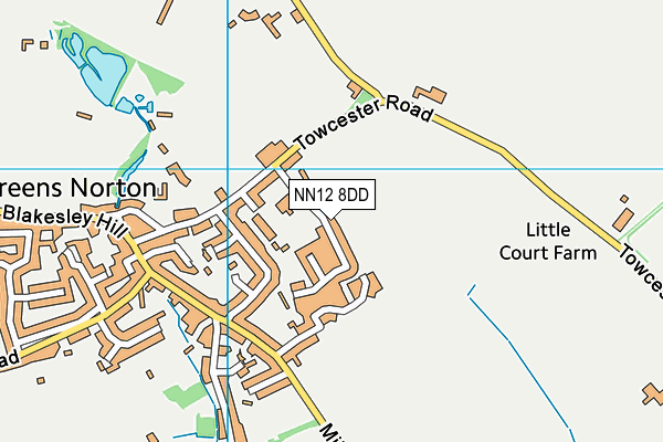 Greens Norton Church of England Primary School map (NN12 8DD) - OS VectorMap District (Ordnance Survey)