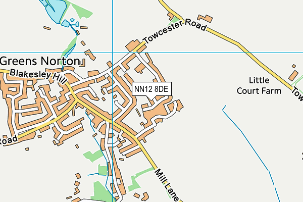 NN12 8DE map - OS VectorMap District (Ordnance Survey)