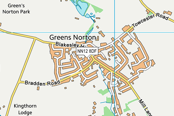 NN12 8DF map - OS VectorMap District (Ordnance Survey)
