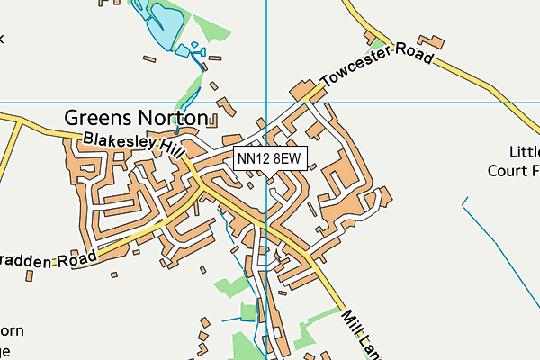 NN12 8EW map - OS VectorMap District (Ordnance Survey)