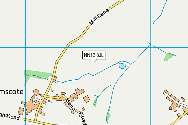 NN12 8JL map - OS VectorMap District (Ordnance Survey)