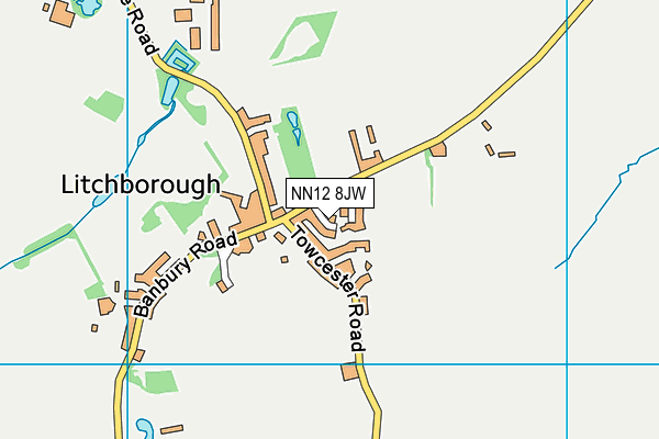 NN12 8JW map - OS VectorMap District (Ordnance Survey)