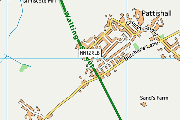 NN12 8LB map - OS VectorMap District (Ordnance Survey)