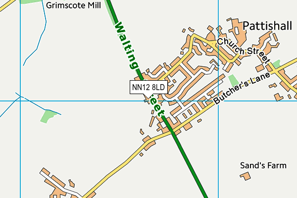 NN12 8LD map - OS VectorMap District (Ordnance Survey)