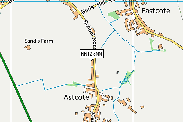 Pattishall Parish Hall & Playing Fields map (NN12 8NN) - OS VectorMap District (Ordnance Survey)