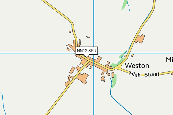 NN12 8PU map - OS VectorMap District (Ordnance Survey)