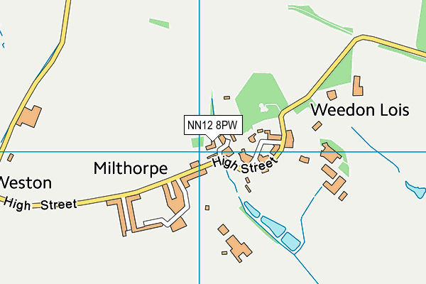 NN12 8PW map - OS VectorMap District (Ordnance Survey)