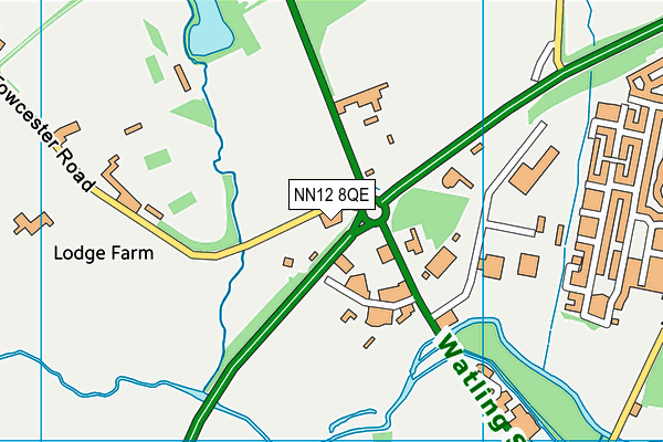 NN12 8QE map - OS VectorMap District (Ordnance Survey)