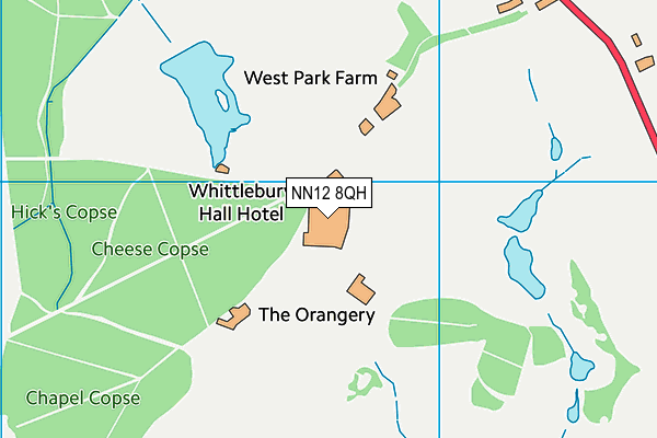 Whittlebury Hall Leisure Club And Spa map (NN12 8QH) - OS VectorMap District (Ordnance Survey)
