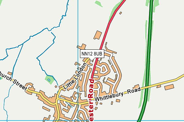 Silverstone Church of England Primary School map (NN12 8UB) - OS VectorMap District (Ordnance Survey)