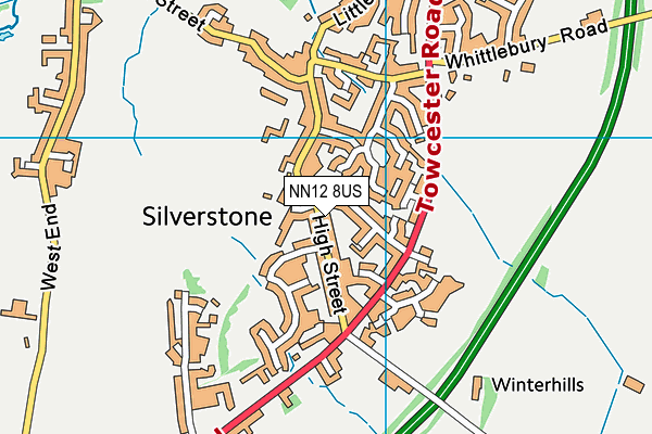 Map of SILVERSTONE BREWERY LTD at district scale