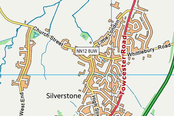 NN12 8UW map - OS VectorMap District (Ordnance Survey)