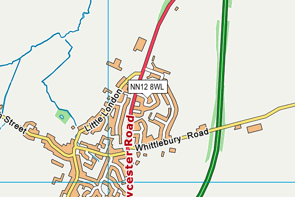 NN12 8WL map - OS VectorMap District (Ordnance Survey)