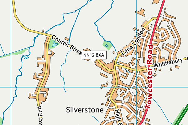 NN12 8XA map - OS VectorMap District (Ordnance Survey)