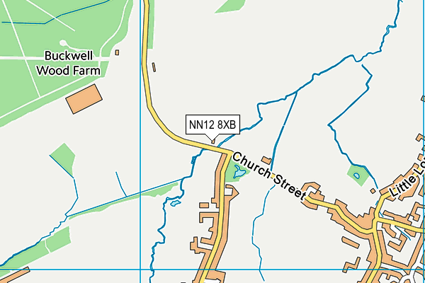 NN12 8XB map - OS VectorMap District (Ordnance Survey)