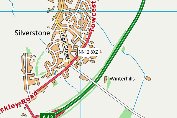 NN12 8XZ map - OS VectorMap District (Ordnance Survey)