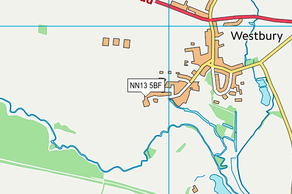 NN13 5BF map - OS VectorMap District (Ordnance Survey)