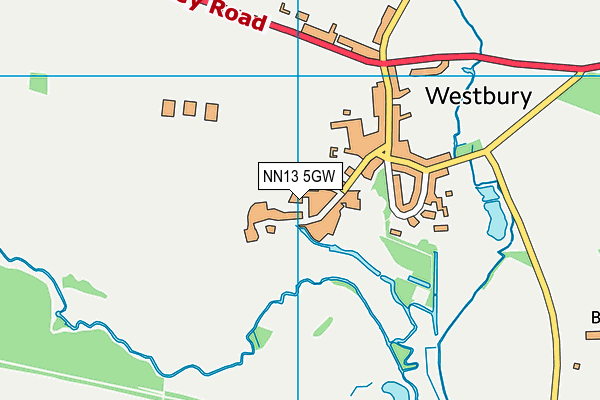 NN13 5GW map - OS VectorMap District (Ordnance Survey)