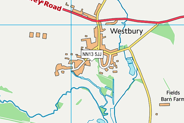 NN13 5JJ map - OS VectorMap District (Ordnance Survey)